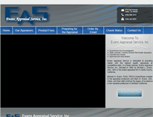Tablet Screenshot of evansappraisal.com